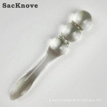 SacKnove 54027 Wholesale New Product Female Transparent Simulation Pull Bead Penis Toys Sex Plug Anal Glass